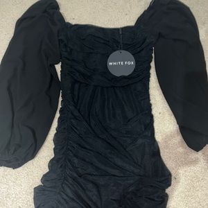 White Fox Never Warn Short Black Dress